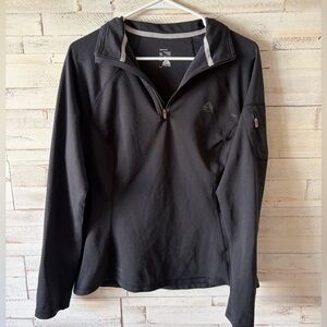 Nike ACG womens Black Quarter Zip Nike Fit Dry Size XL